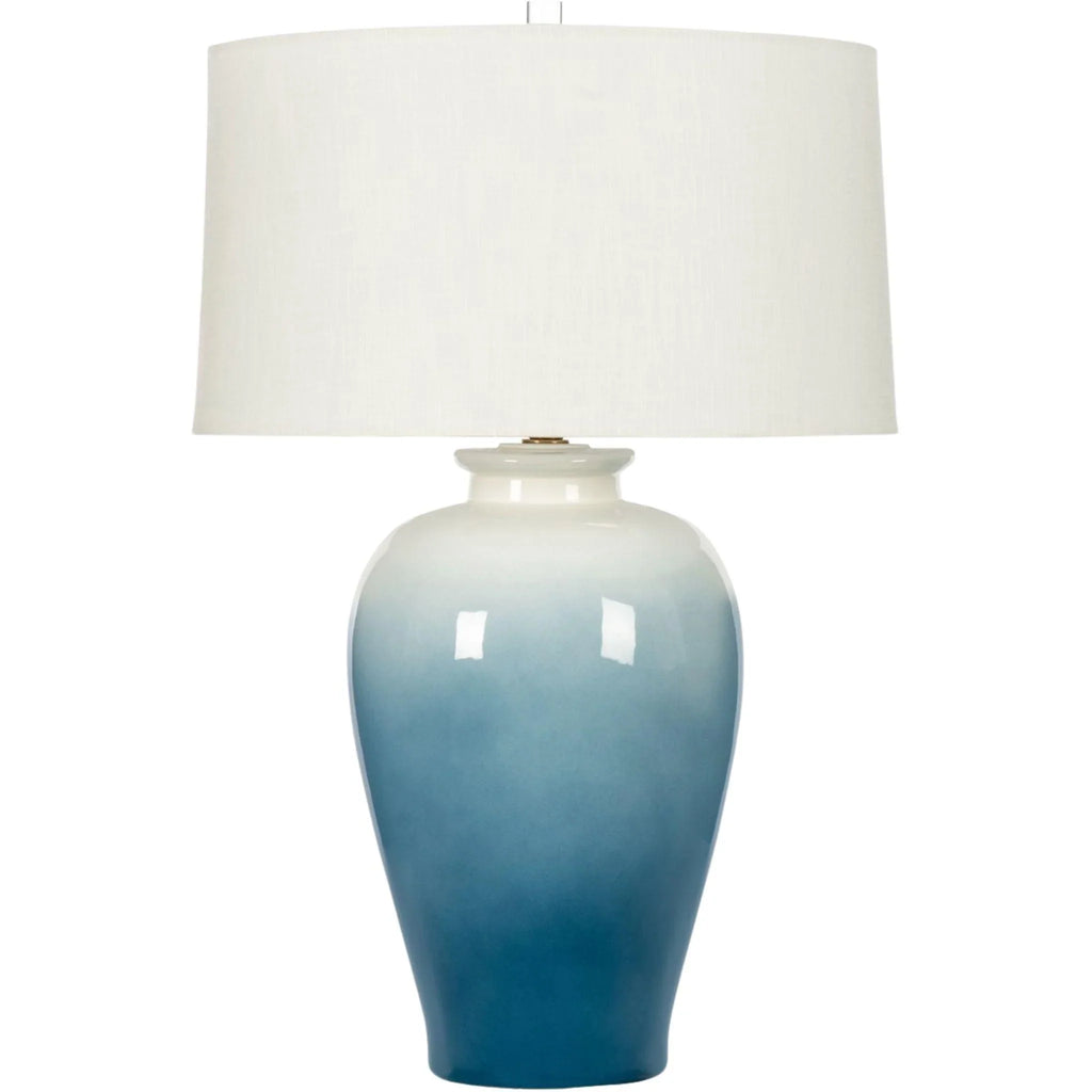 Seacliff Blue and White Ombre Italian Table Lamp with Shade - Table Lamps - The Well Appointed House