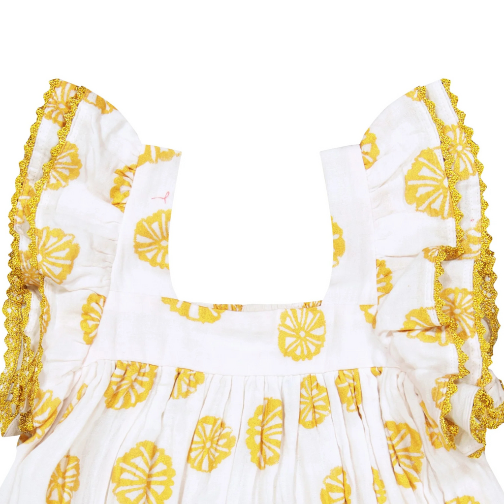 Serena Girl's Tassel Dress White Sand Dollar - The Well Appointed House