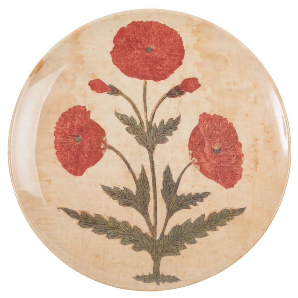 Set of Four Red Poppy Plates - The Well Appointed House