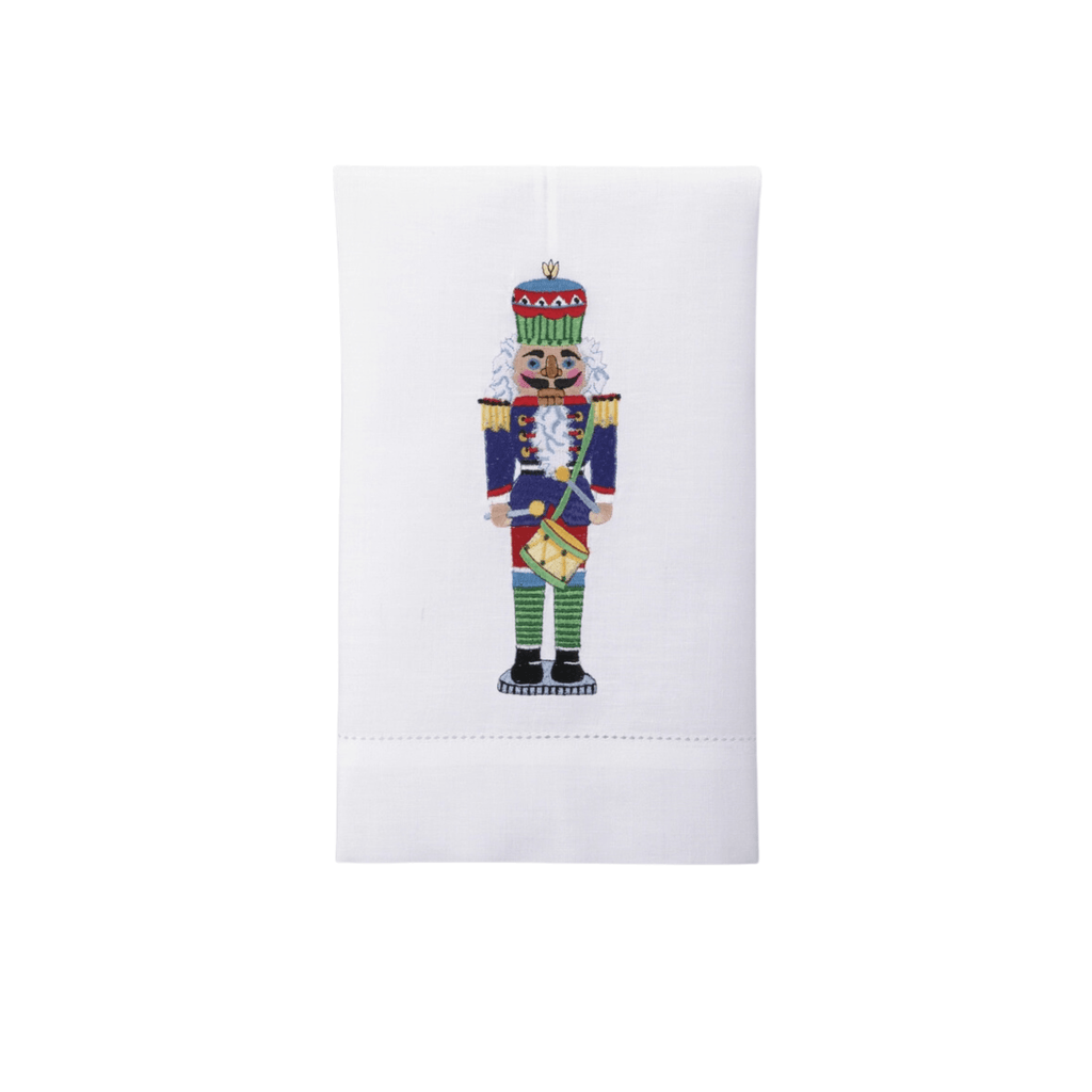 Set of 12 Nutcracker Embroidered Hand Towels - Christmas Hand Towels - The Well Appointed House