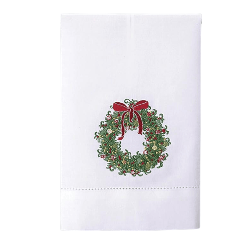 Set of 12 Winter Wonderland Embroidered Hand Towels - Christmas Hand Towels - The Well Appointed House