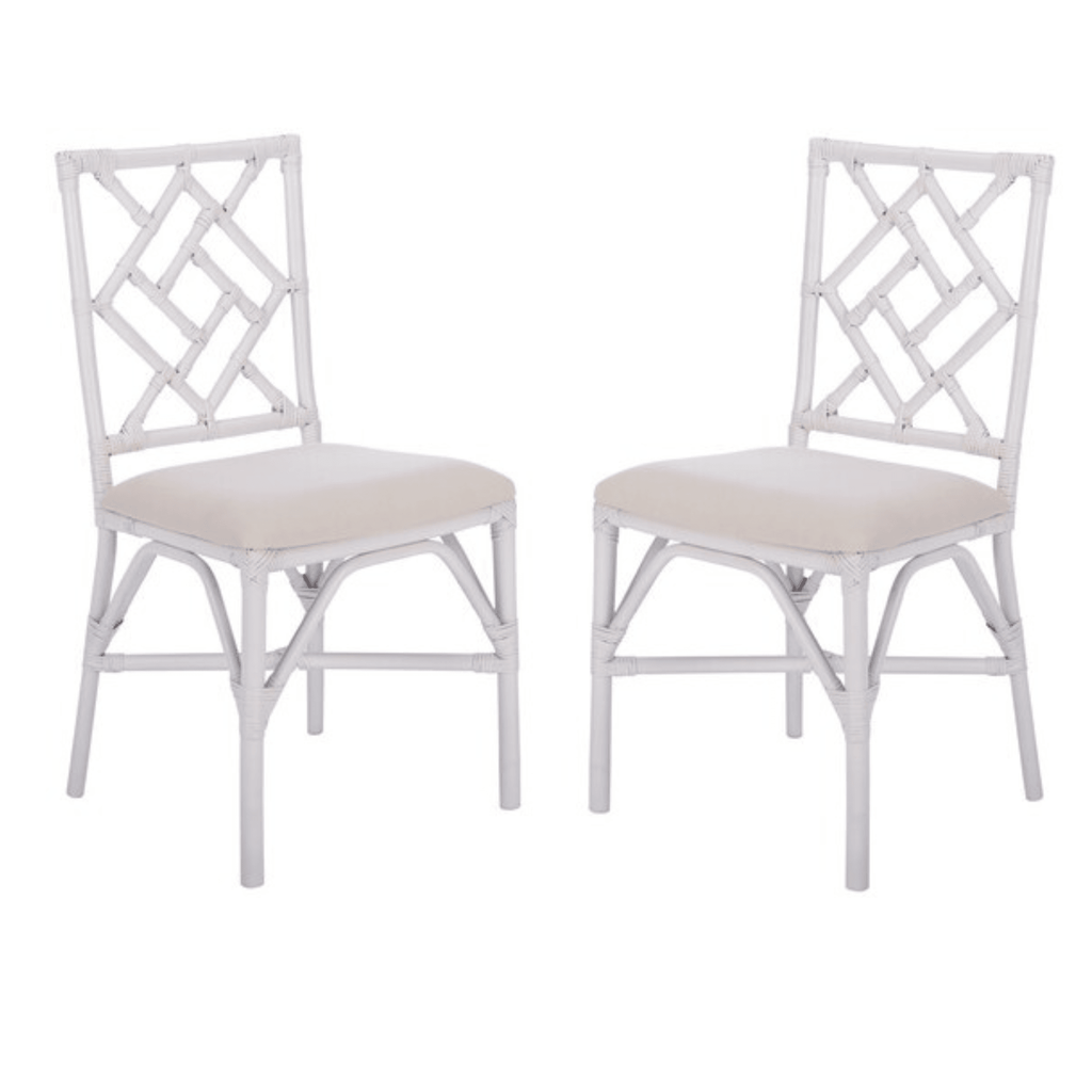 Set of 2 Bamboo Inspired Bhumi Accent Chairs W/ Cushion - Accent Chairs - The Well Appointed House