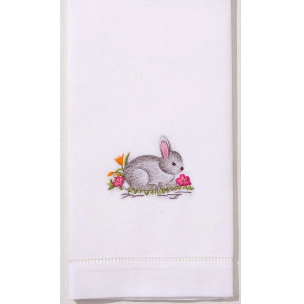 Set of 2 Bunny Design Hand Towels - Hand Towels - The Well Appointed House