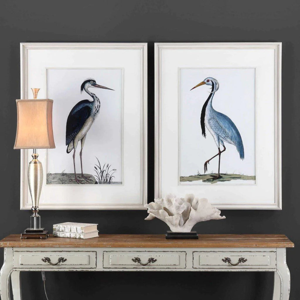 Set of 2 Coastal Framed Bird Prints - Paintings - The Well Appointed House