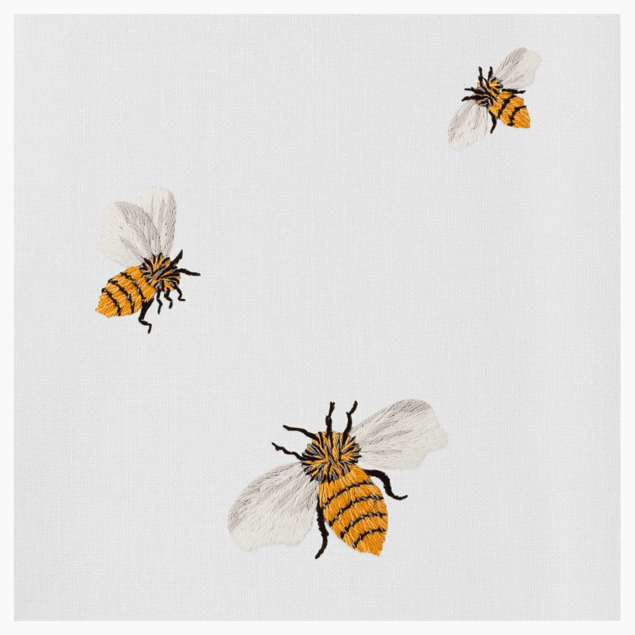Set of 2 Embroidered Bee Design Cotton Hand Towels – The Well Appointed  House