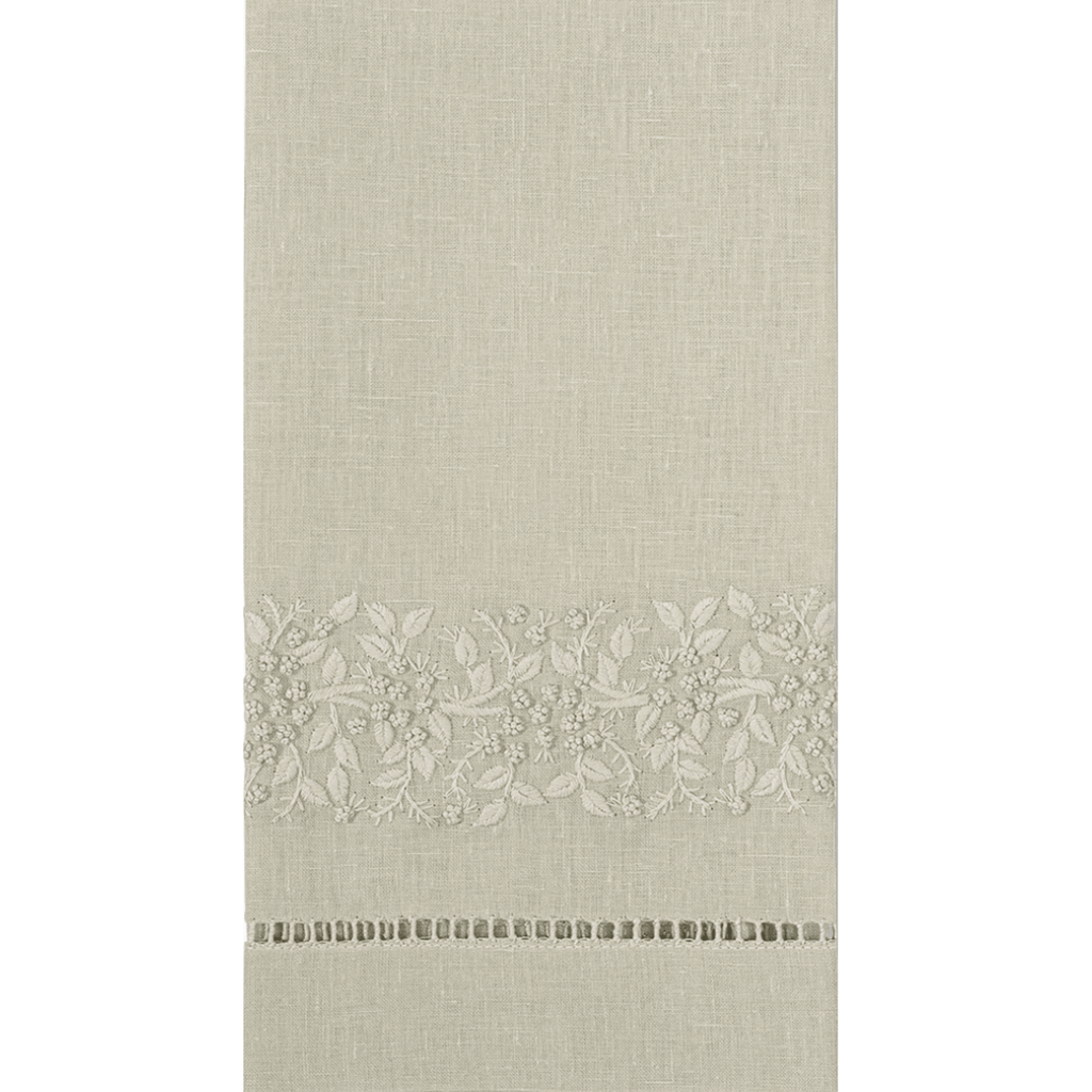 Set of 2 Jardin Monochrome Linen Hand Towels - Hand Towels - The Well Appointed House