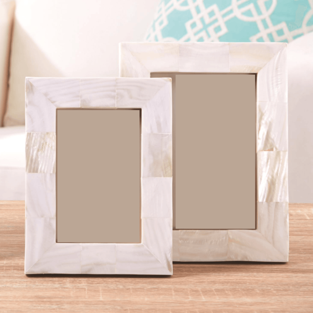 Set of 2 Mother of Pearl Photo Frames - Picture Frames - The Well Appointed House