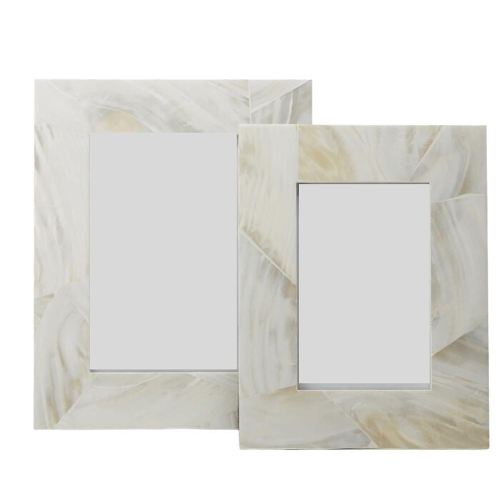 Set of 2 Ocean Sand Mother of Pearl Photo Frames - Picture Frames - The Well Appointed House