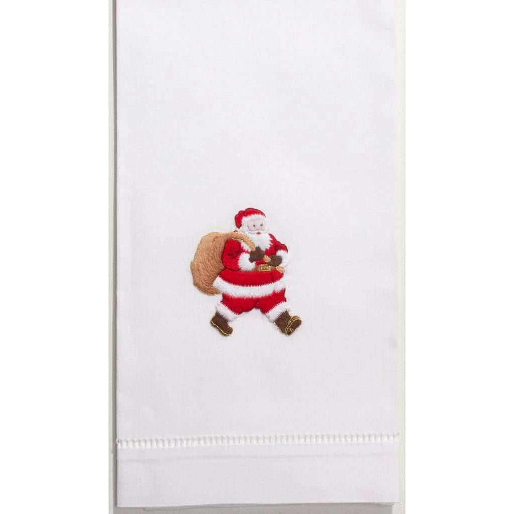 Set of 2 Santa With Toy Bag Christmas Hand Towels - Christmas Hand Towels - The Well Appointed House
