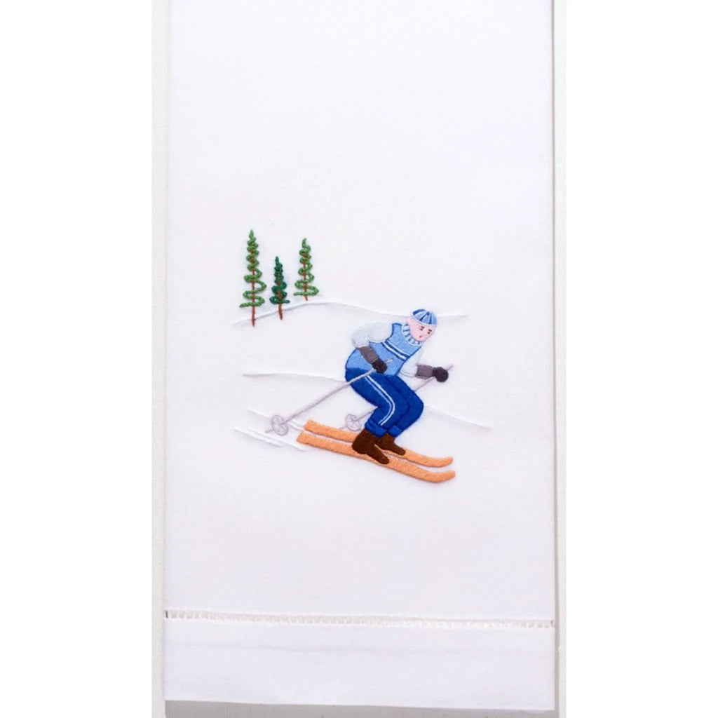 Set of 2 Skier Jack Cotton Hand Towels - Hand Towels - The Well Appointed House
