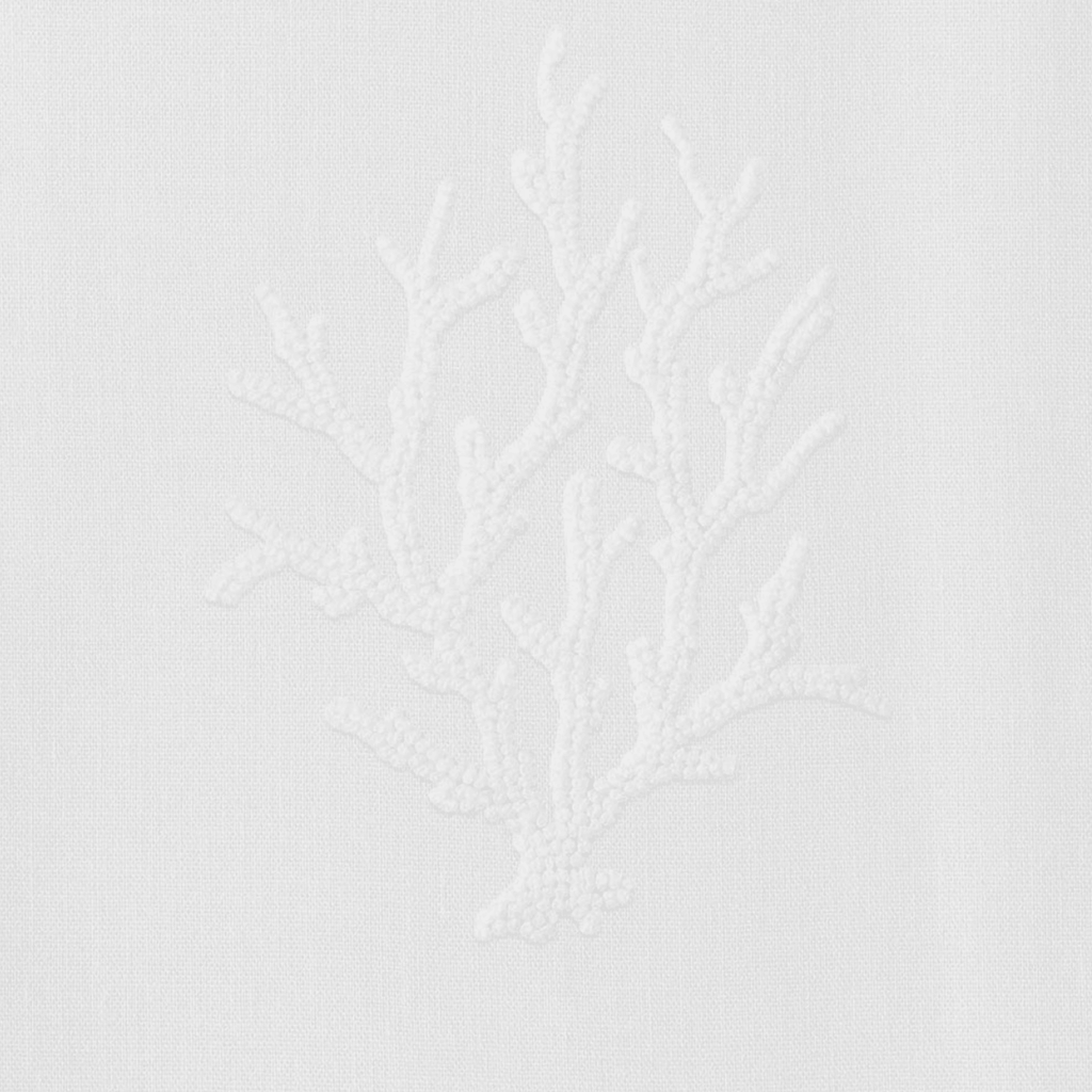 Set of 2 White Coral Knot Cotton Hand Towels - Hand Towels - The Well Appointed House