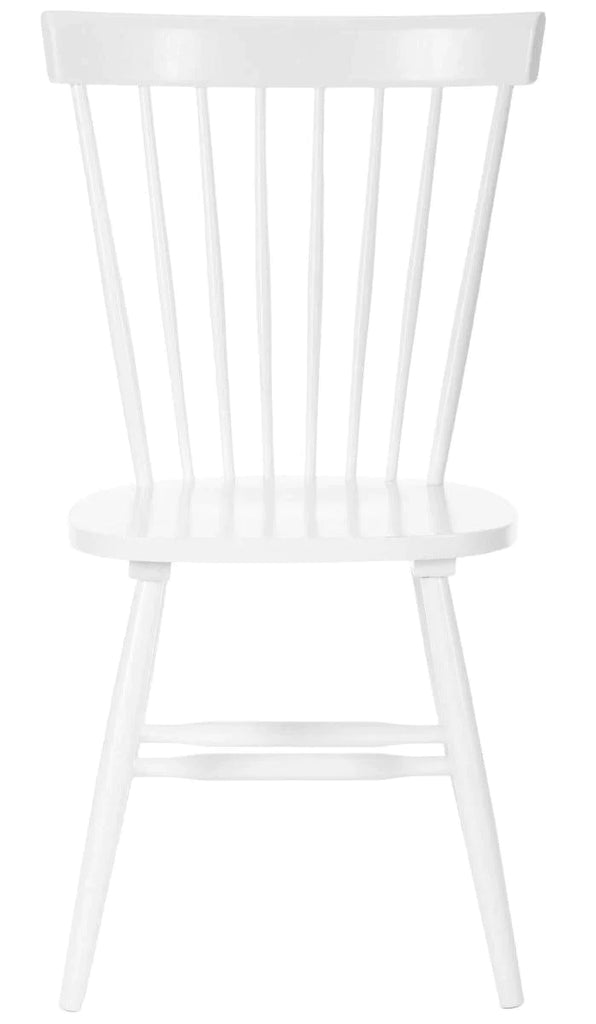 Set of 2 White Spindle Back Farmhouse Dining Side Chairs - Dining Chairs - The Well Appointed House