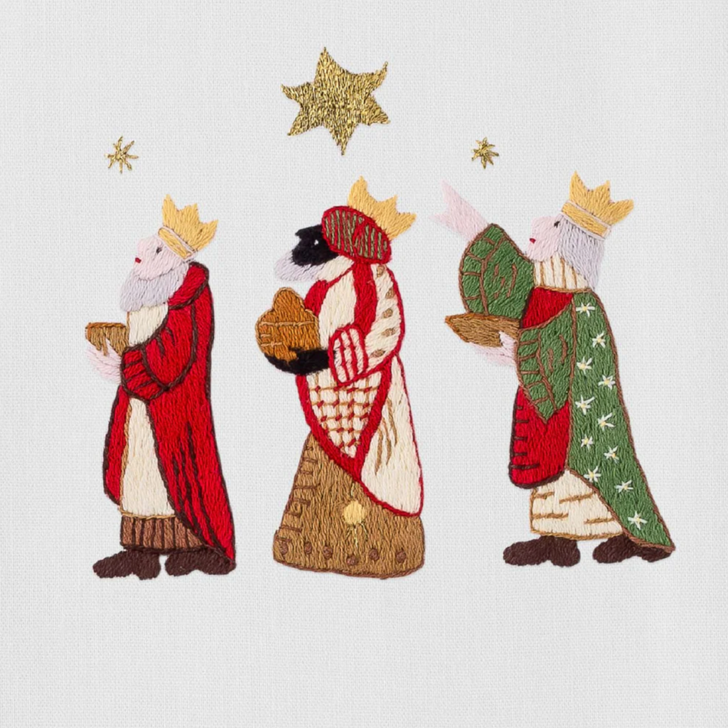 Set of 2 Wise Men Cotton Christmas Hand Towels - Hand Towels -  The Well Appointed House