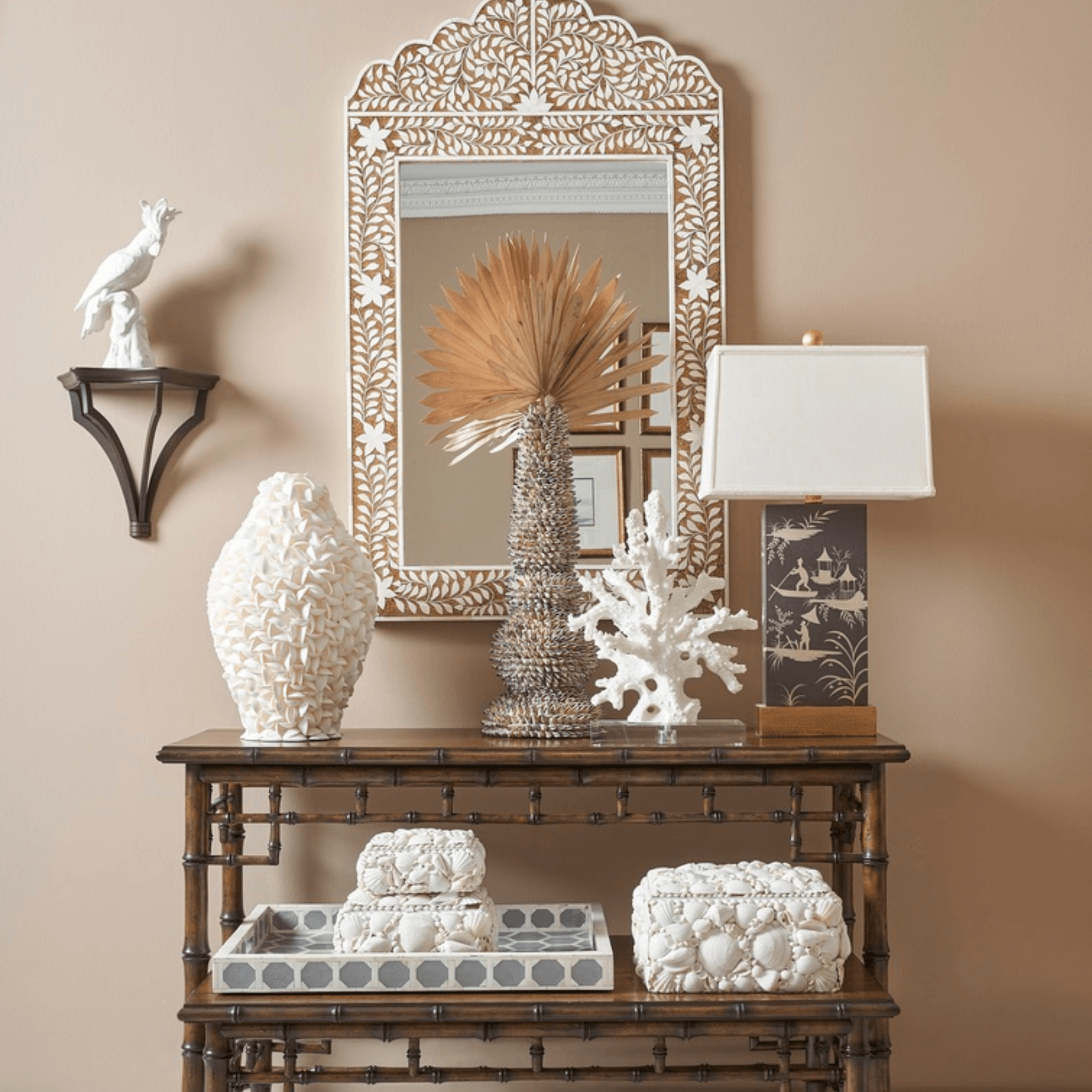 Set of 3 Natural White Decorative Shell Boxes – The Well Appointed House