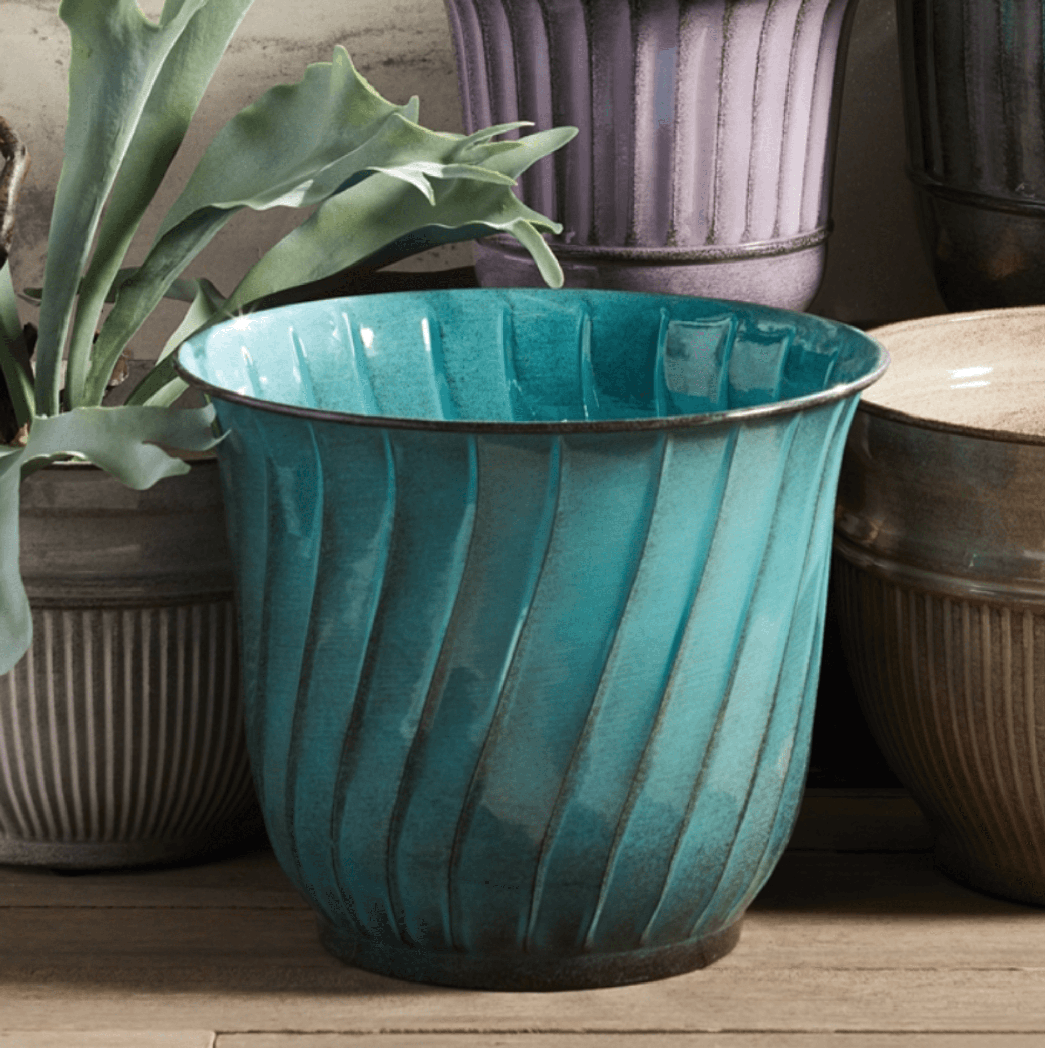 glazed planter pots Leilani Pots, Set of 3
