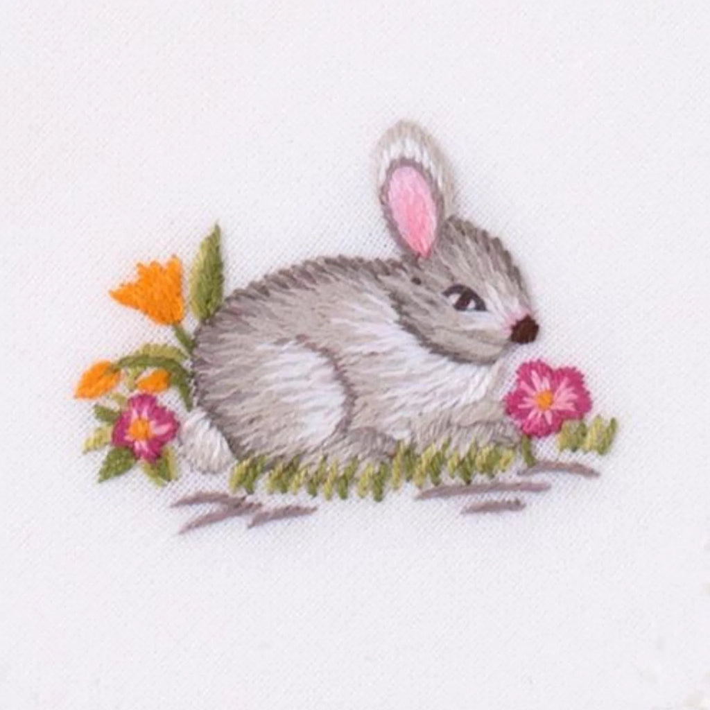 Set of 4 Easter Themed Embroidered Cocktail Napkins - Cocktail Napkins - The Well Appointed House