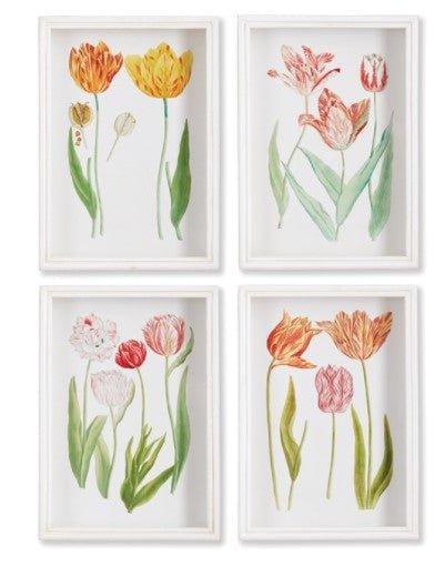 Set of 4 Framed Tulip Prints - Paintings - The Well Appointed House