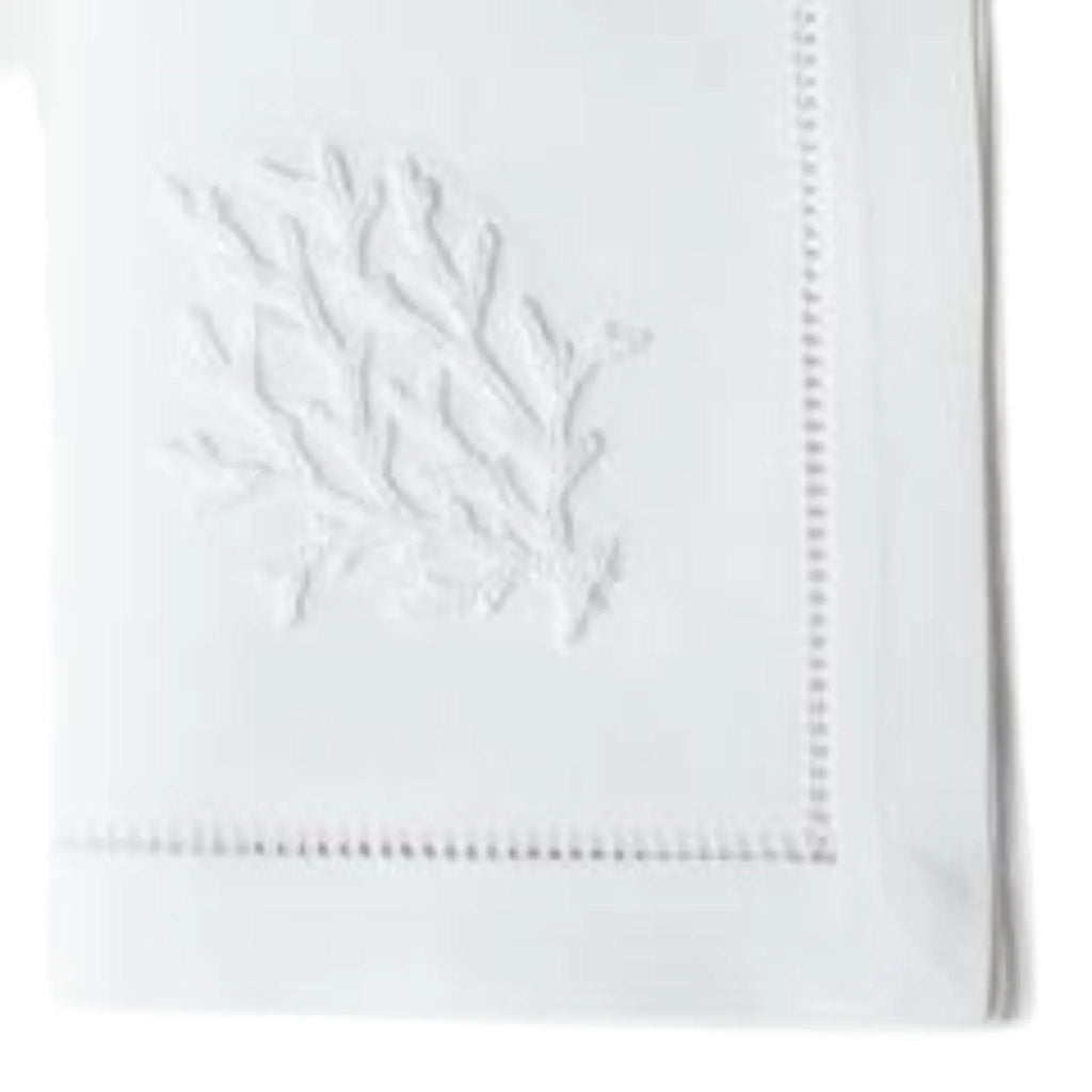 Set of 4 White Coral Knot Dinner Napkin - Dinner Napkins - The Well Appointed House