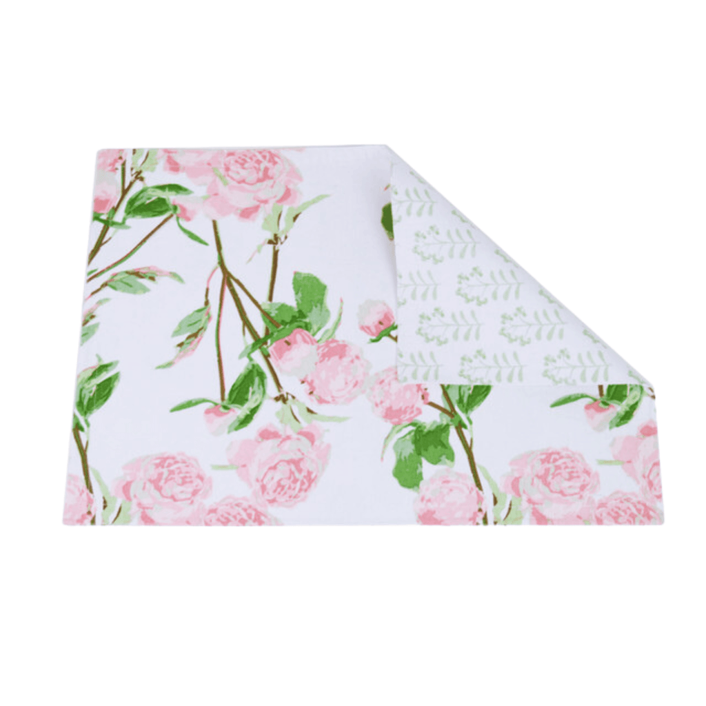 Set of Eight Peonies Reversible Placemats - Placemats & Napkin Rings - The Well Appointed House