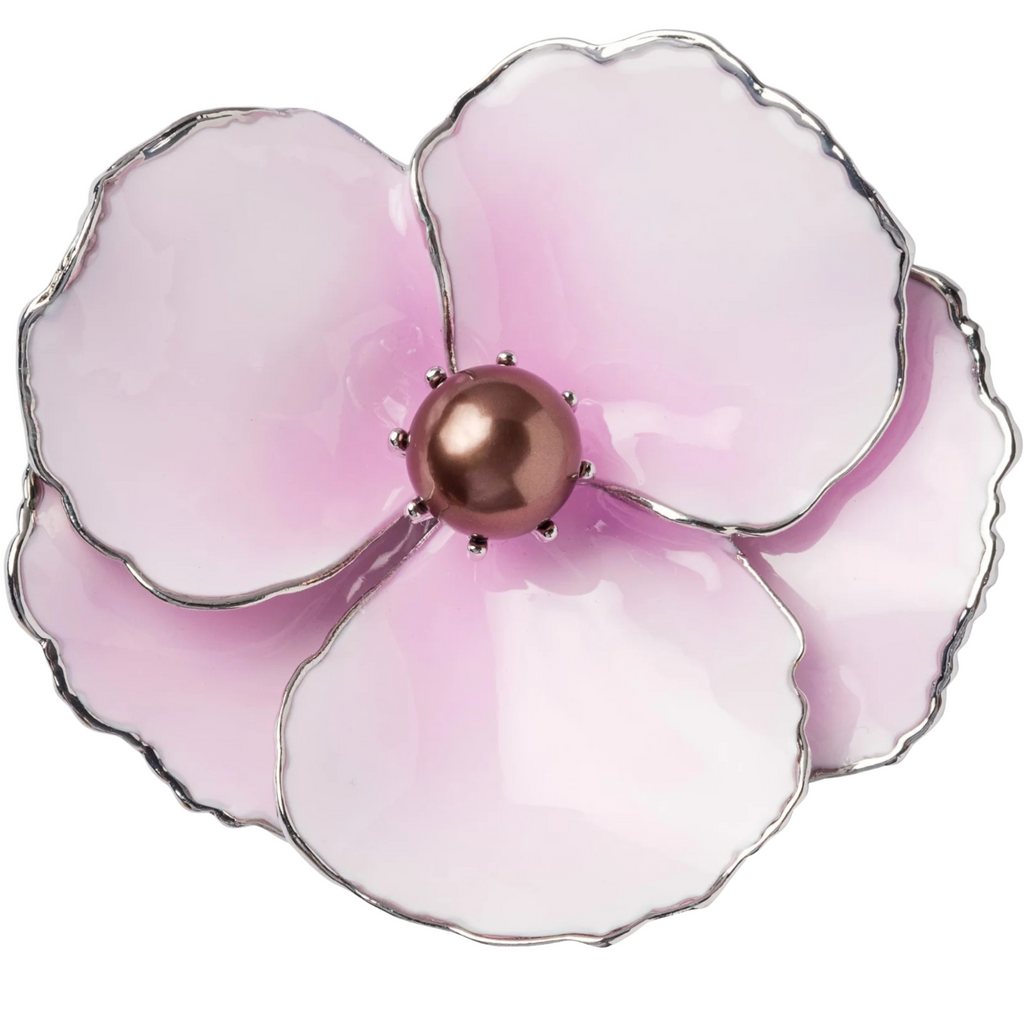 Enamel Flower Napkin Rings in Pink, Set of Four - The Well Appointed House 