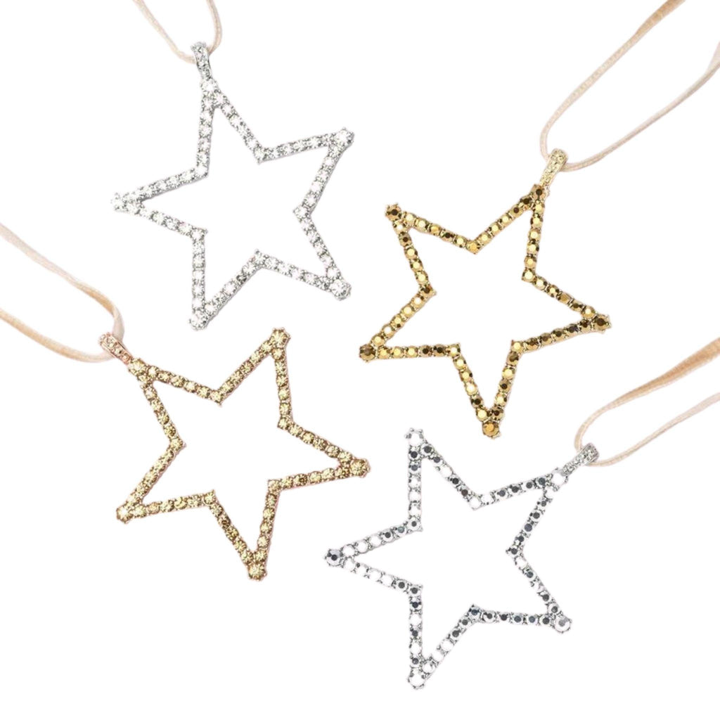 Set of Four Simple Star Ornaments - Christmas Ornaments - The Well Appointed House