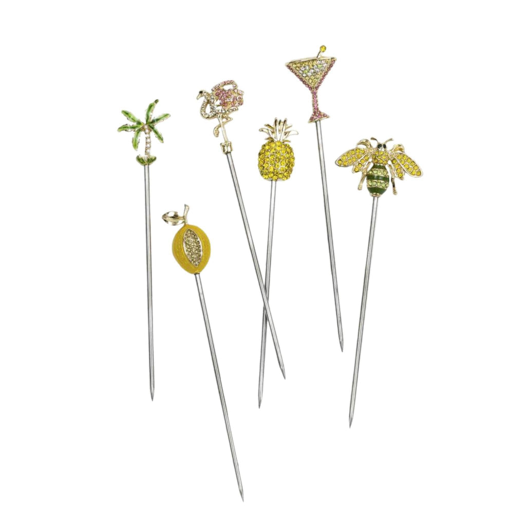 Set of Six Tropical Cocktail Picks - Bar Tools & Accessories - The Well Appointed House