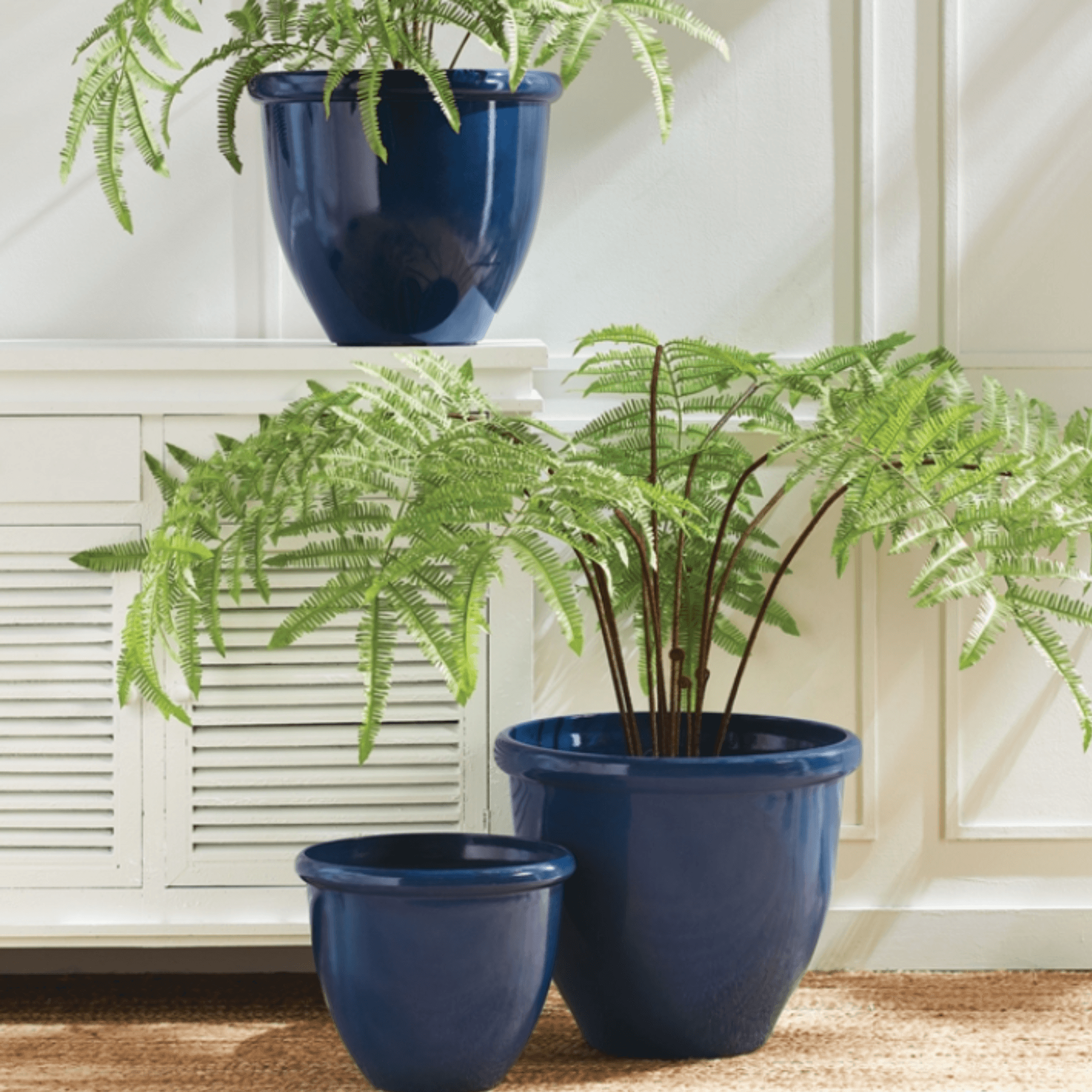 Blue Outdoor Pots For Plants