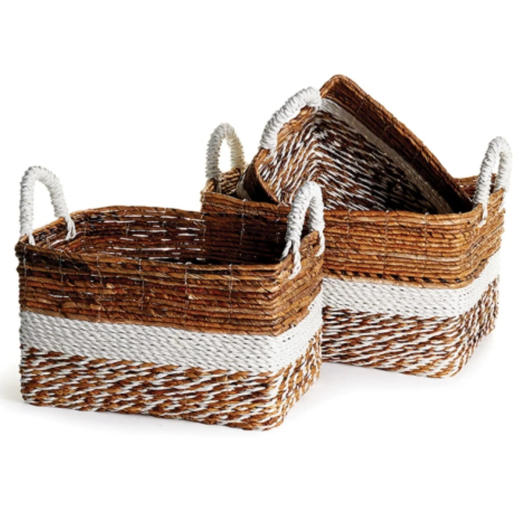 Set of Three Key Largo Rectangular Baskets - Baskets & Bins - The Well Appointed House