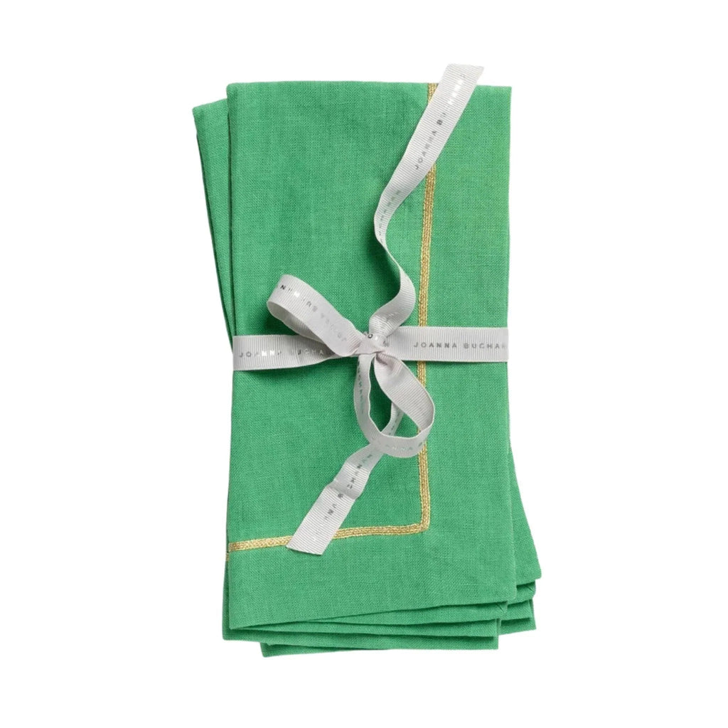 Set of Two Grass Green Linen Dinner Napkins - Dinner Napkins - The Well Appointed House