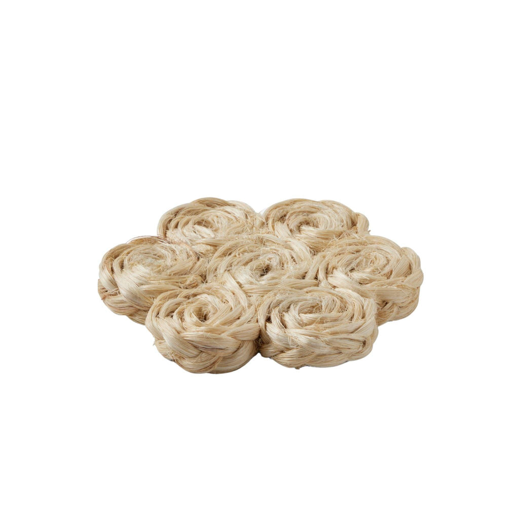 Set of Two Raffia Bleached Bubbles Pot Trivets - Baking & Cookware - The Well Appointed House
