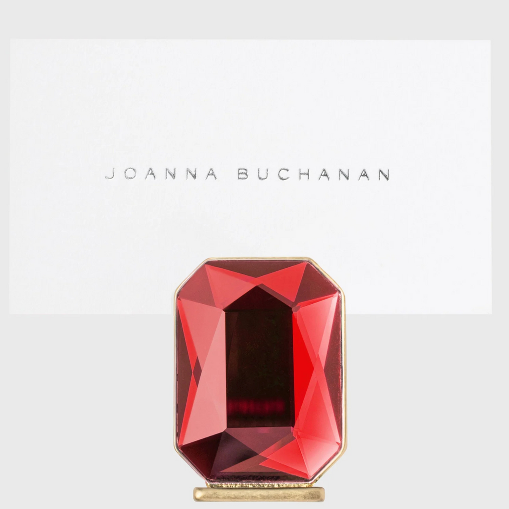 Single Gem Placecard Holder in Bright Red, Set of Two - The Well Appointed House 