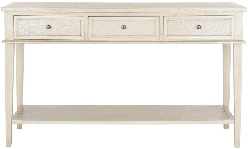 Shaker Inspired Console Table in Whitewashed Elm Wood - Sideboards & Consoles - The Well Appointed House