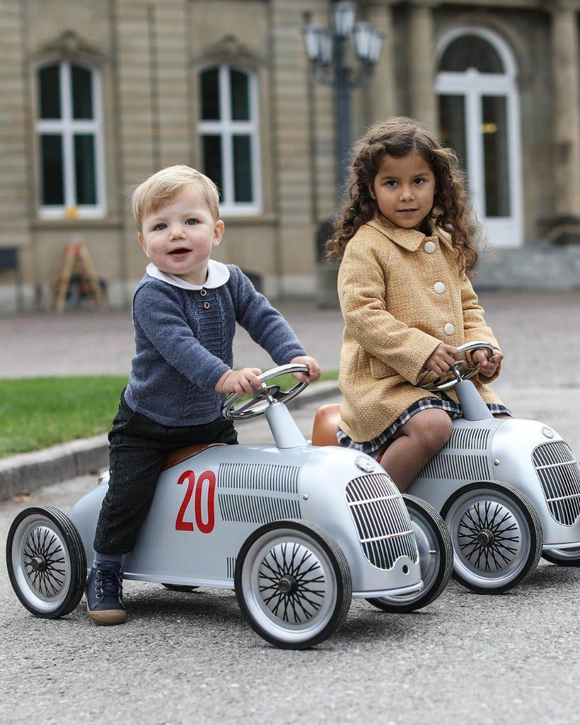 Silver Classic Mercedes Rider Car - Little Loves Pedal Cars Bikes & Tricycles - The Well Appointed House