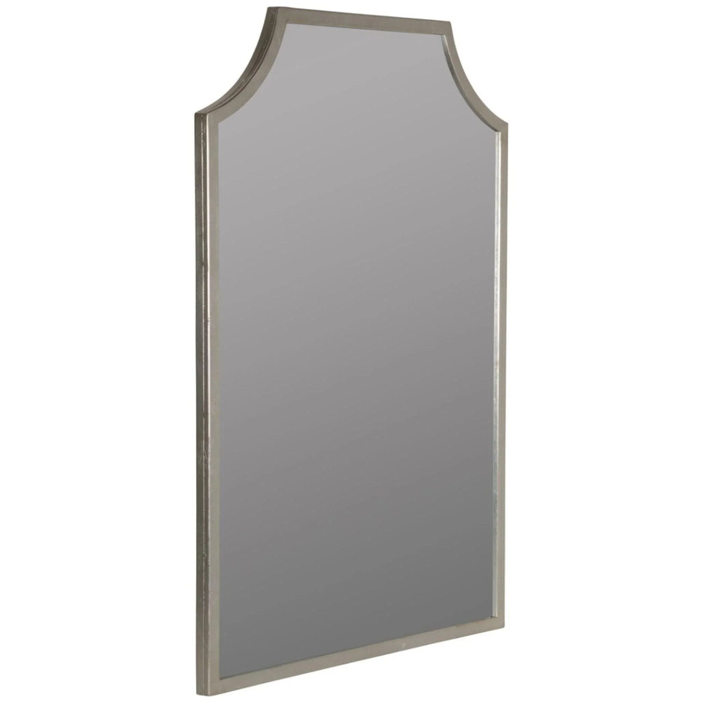 Silver Leaf Finish Metal Framed Vertical Wall Mirror - Wall Mirrors - The Well Appointed House
