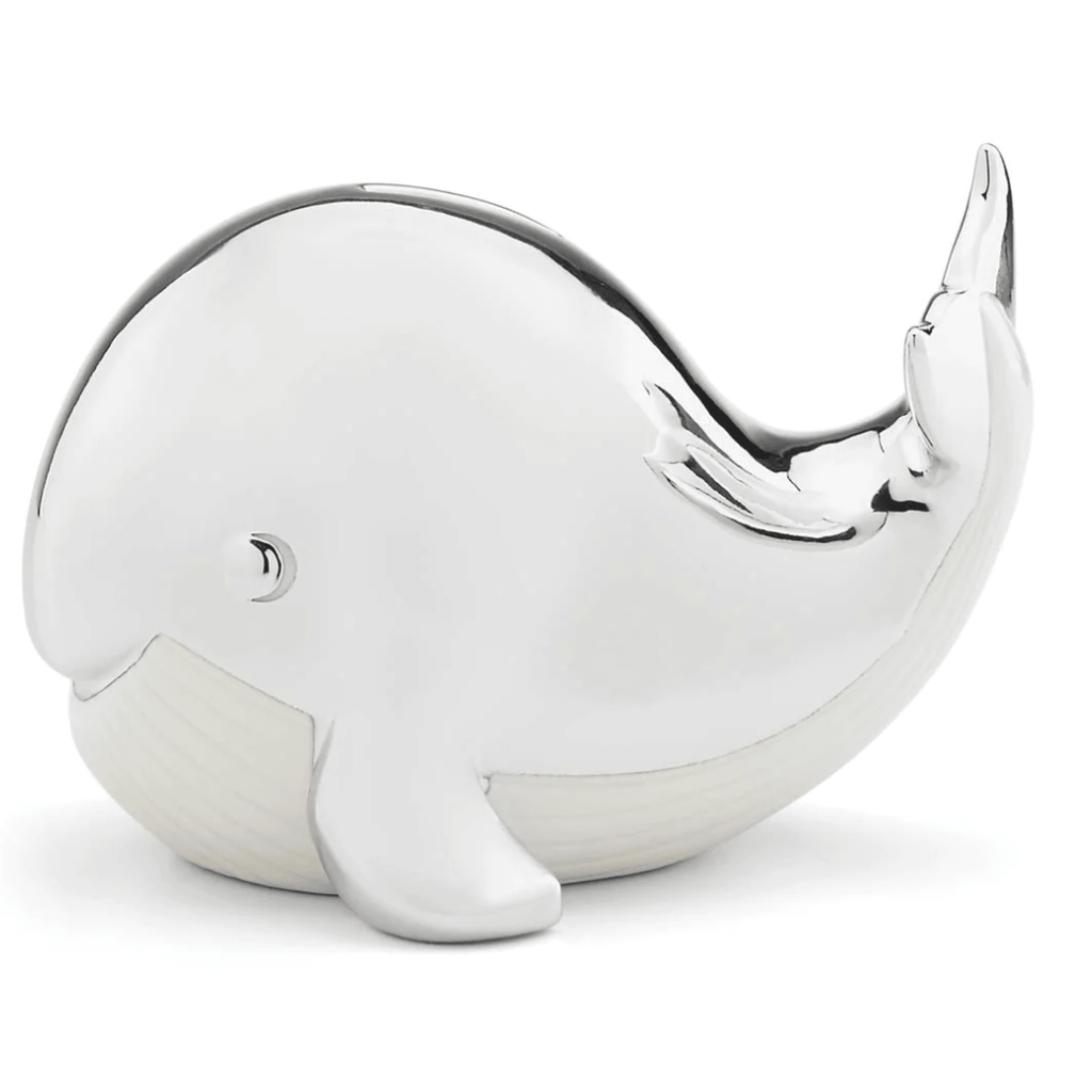 Silver Plated Mystic Sea Whale Coin Bank - Baby Gifts - The Well Appointed House