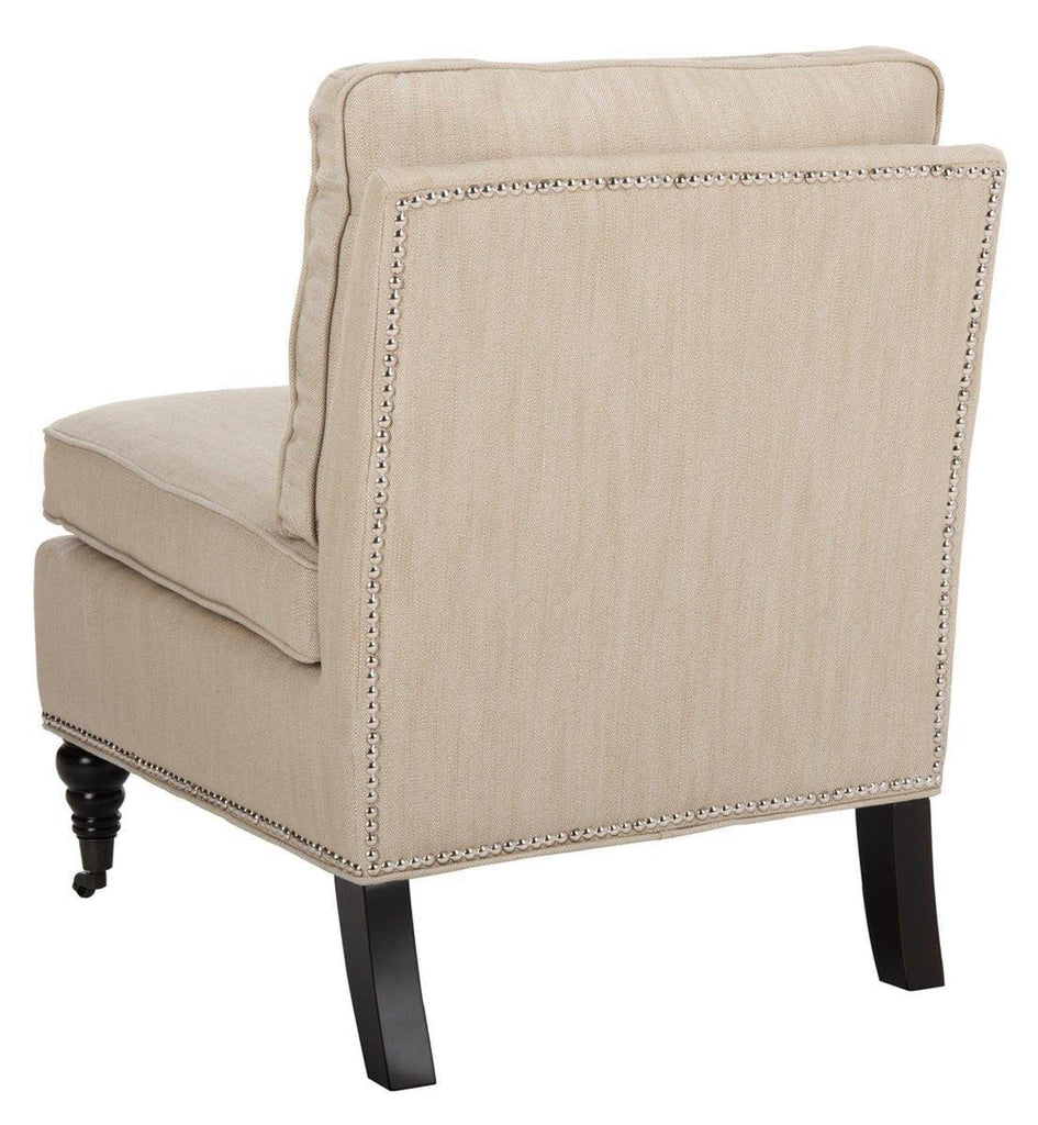 Slipper Chair in Taupe Beige - Accent Chairs - The Well Appointed House