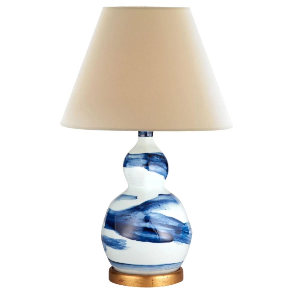 Small Brush Stroke Lamp in Blue & White - Table Lamps - The Well Appointed House