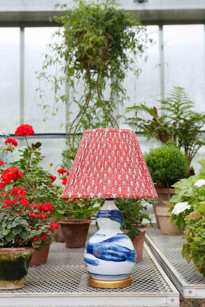 Small Brush Stroke Lamp in Blue & White - Table Lamps - The Well Appointed House