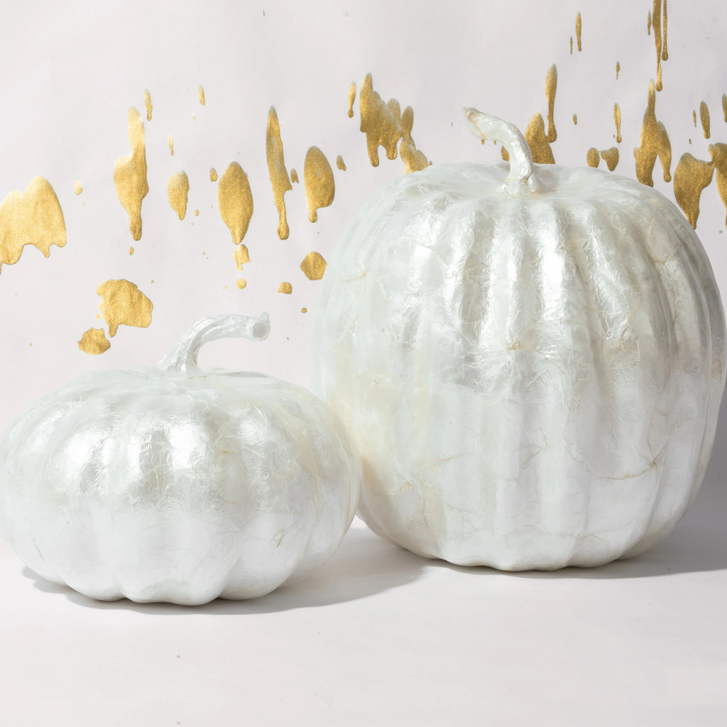 Small Capiz Pumpkin, Pearl - The Well Appointed House 