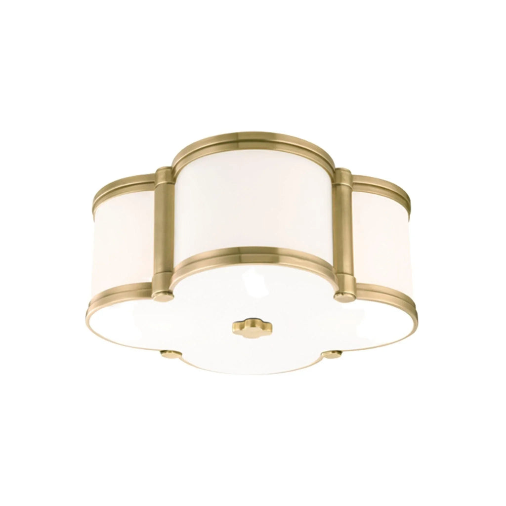 Small Chandler Scalloped Quatrefoil Ceiling Flush Mount Available in Three Finishes - Flush Mounts - The Well Appointed House