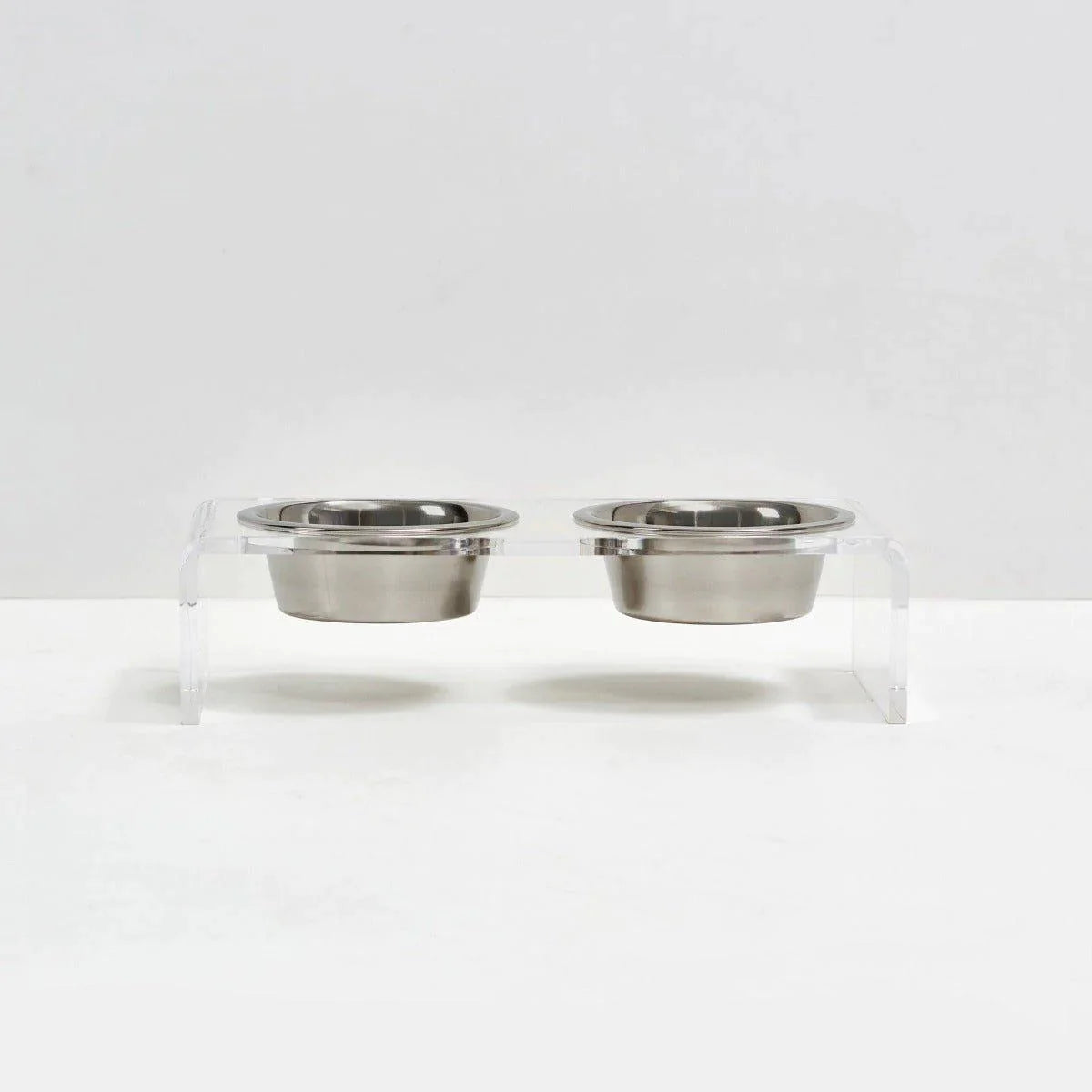 Clear Double Dog Bowl Feeder with 1 Pint Glass Bowls – The Well Appointed  House