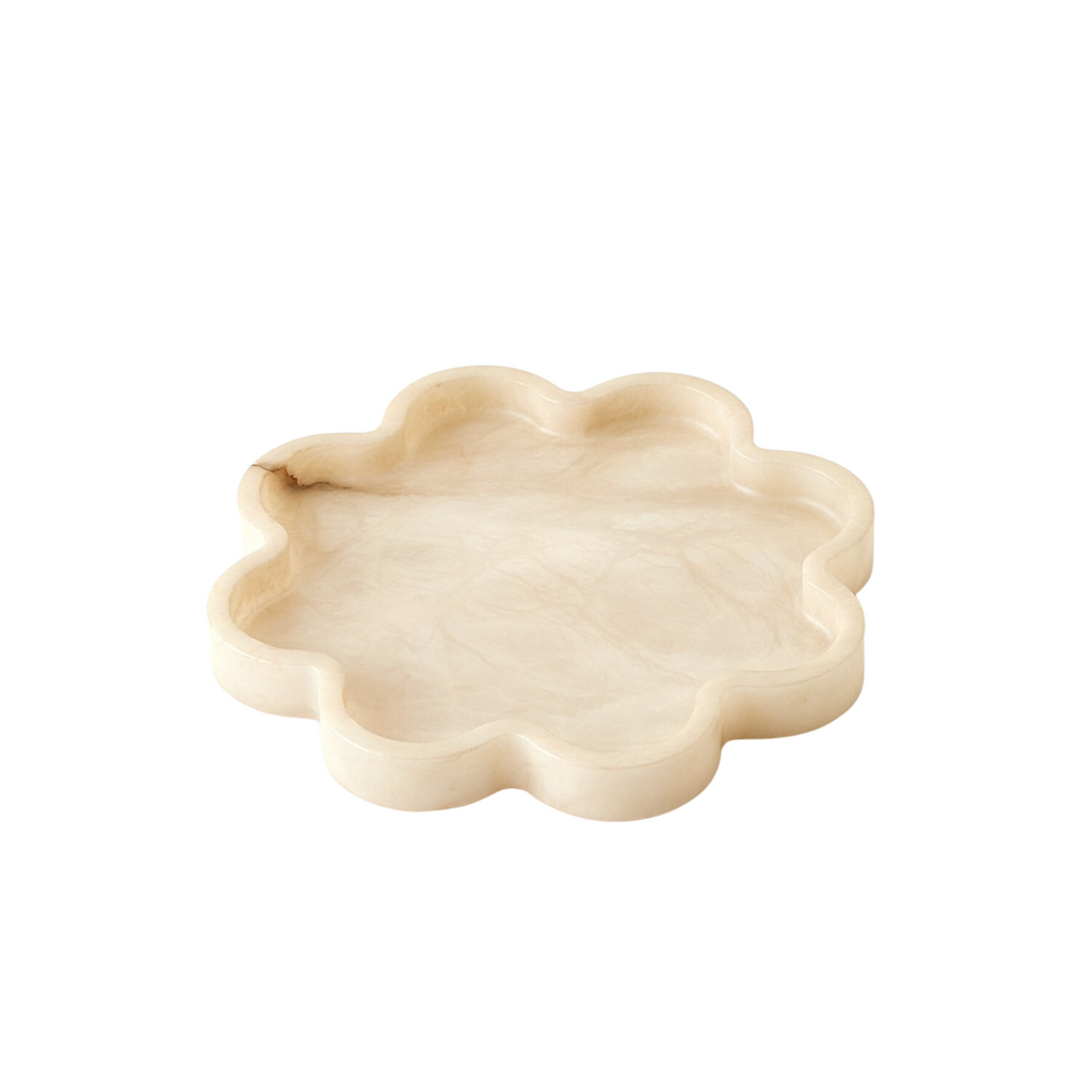 Small Cream Cumulus Alabaster Tray - The Well Appointed House