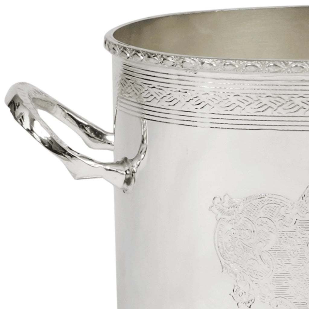Small Engraved Silver Footed Planter - Indoor Planters - The Well Appointed House