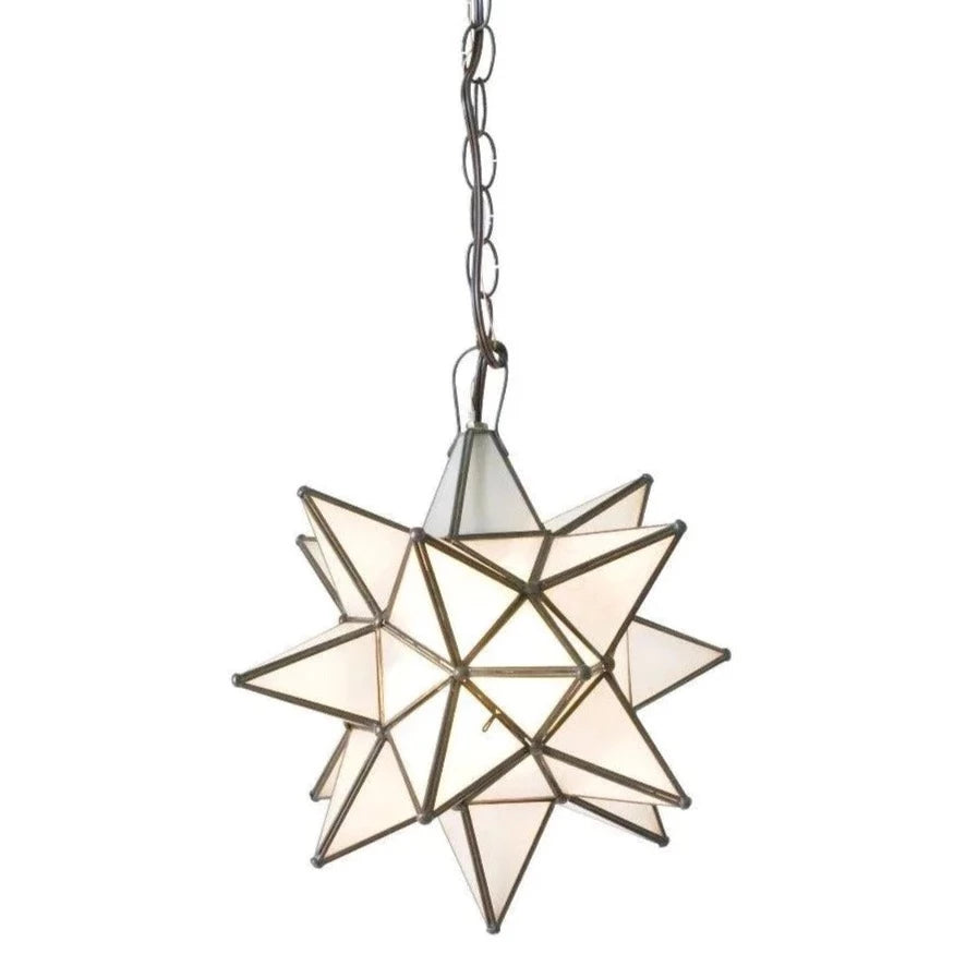 Small Frosted Glass Star Chandelier - Chandeliers & Pendants - The Well Appointed House