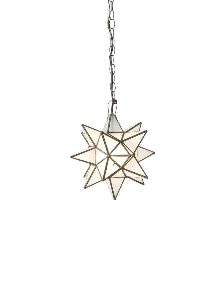 Small Frosted Glass Star Chandelier - Chandeliers & Pendants - The Well Appointed House