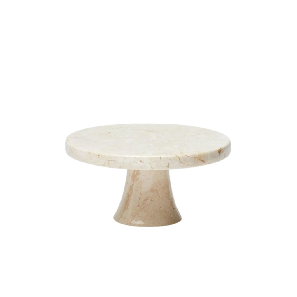 Small Marble Cake Stand in Cream - Serveware - The Well Appointed House