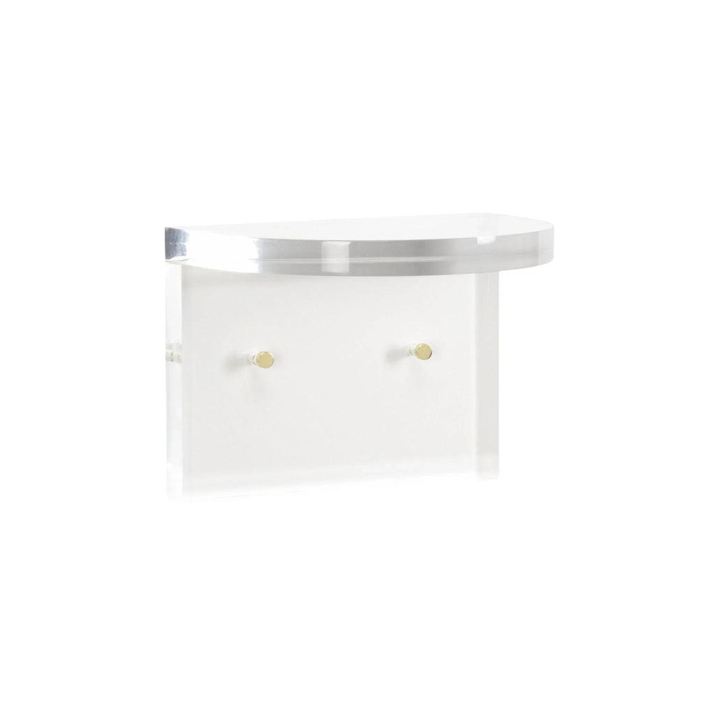 Small Modern Clear Acrylic Wall Shelf - Wall Shelves - The Well Appointed House