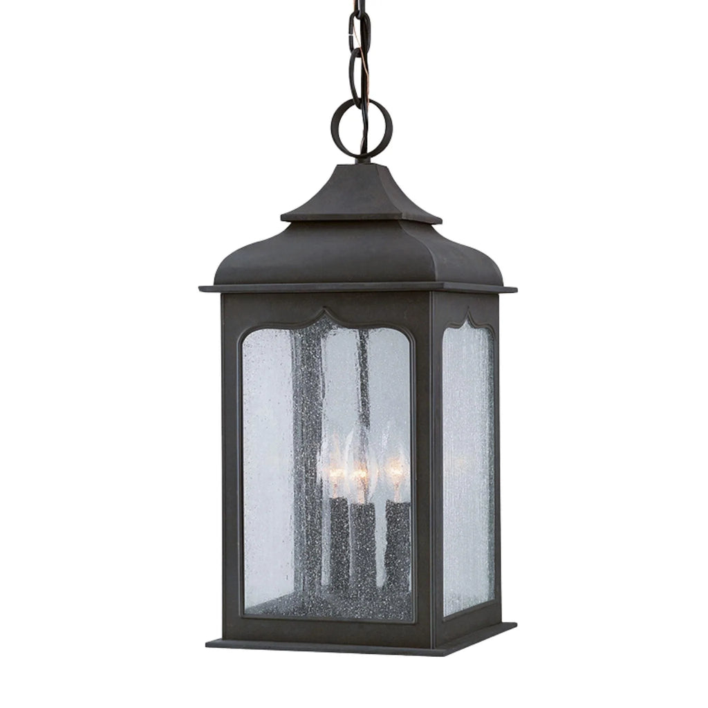 Small Outdoor Henry Street Pendant Light With Seeded Glass - Outdoor Lighting - The Well Appointed House