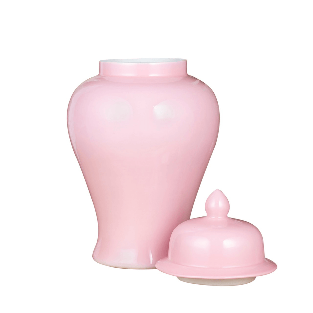 Small Porcelain Blush Pink Temple Jar - Vases & Jars - The Well Appointed House