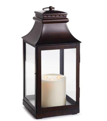 Small Washed Bronze Outdoor Lantern - Candlesticks & Candles - The Well Appointed House